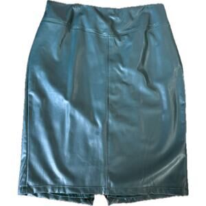 Express Faux Leather Skirt - Teal Size XL